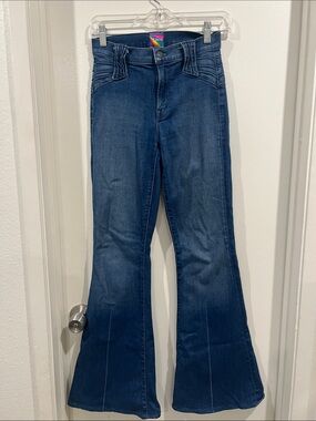 MOTHER Superstition Jeans Wash If the Vans a Rocking Indigo Flare Jeans size 25